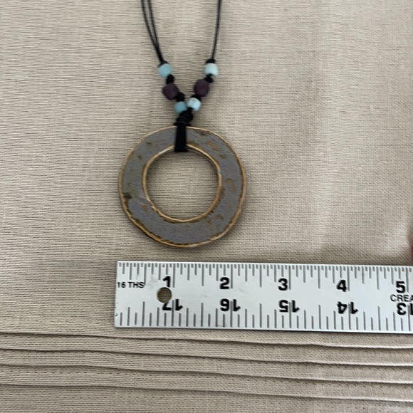 Ceramic necklace with glass beads - Picture 5 of 8